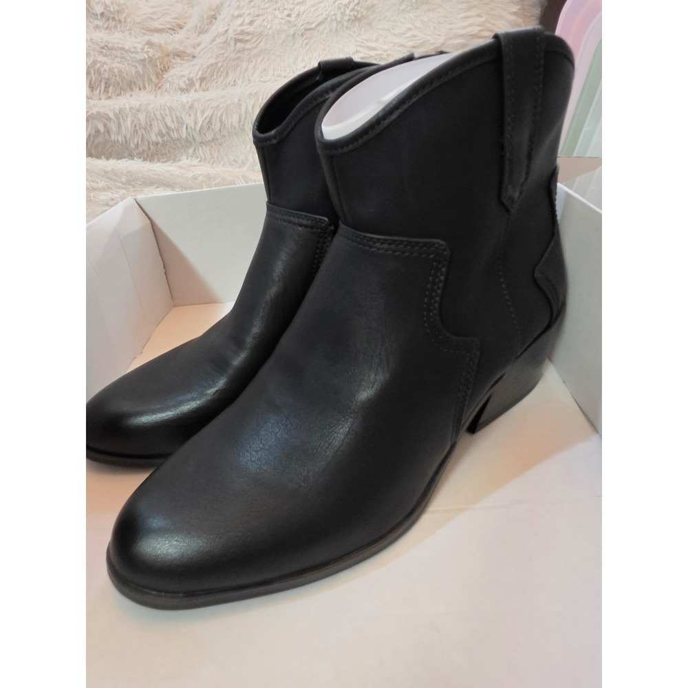 Dr. Scholl's Lasso Black Western Ankle Booties Boots Size 9.5 M - NIB